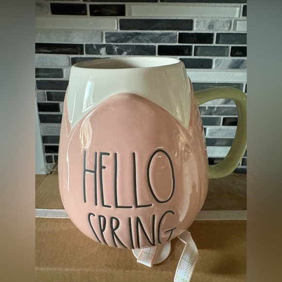 Rae Dunn Other - Rae Dunn Pink 'Hello Spring' Ceramic Mug